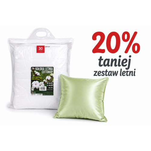Zestaw letni: Kołdra COTTONVIP + Poszewka chłodząca jaś